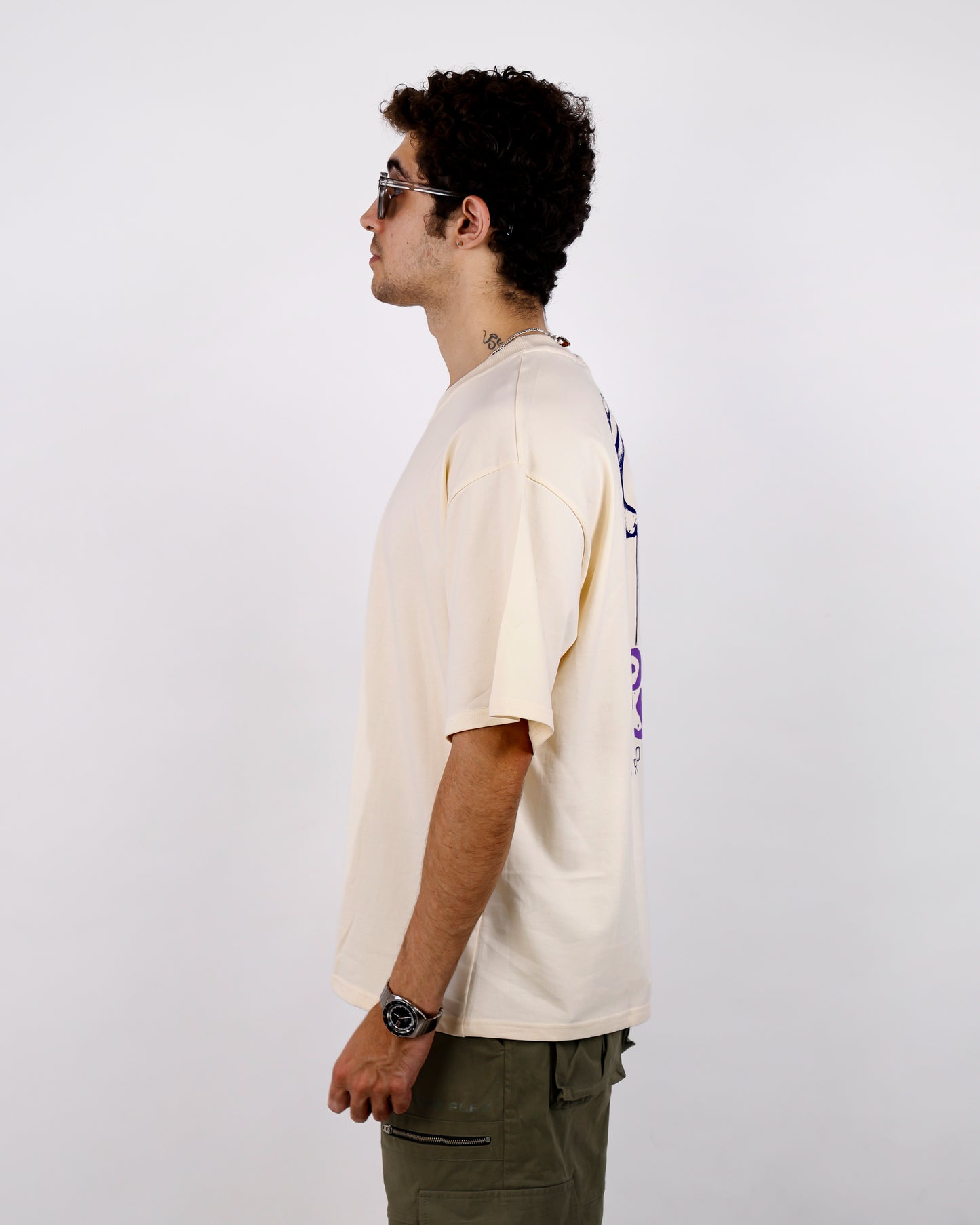 Oversized Beige Tshirt - Chaos Coordinator