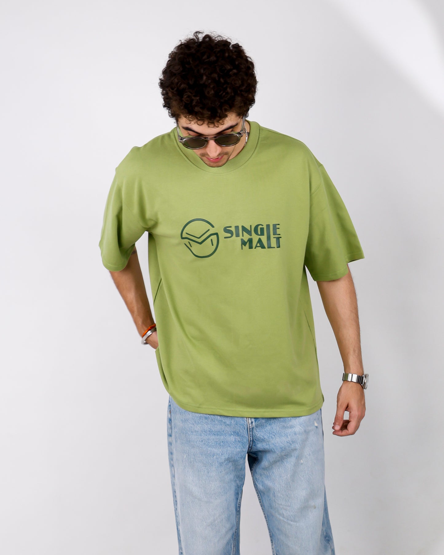 Oversized Sprout Green Tshirt - Invite Chaos Invite Change