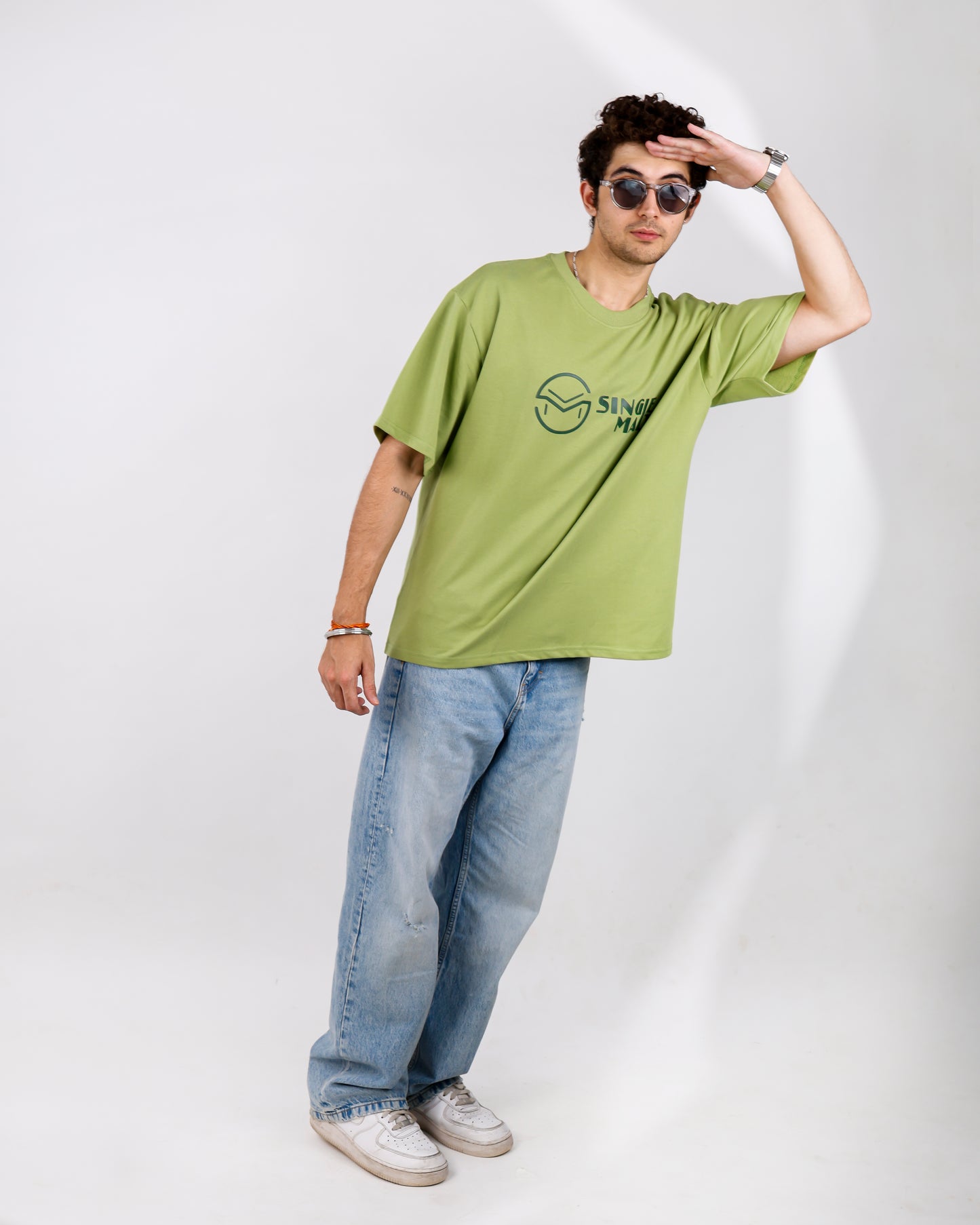 Oversized Sprout Green Tshirt - Invite Chaos Invite Change