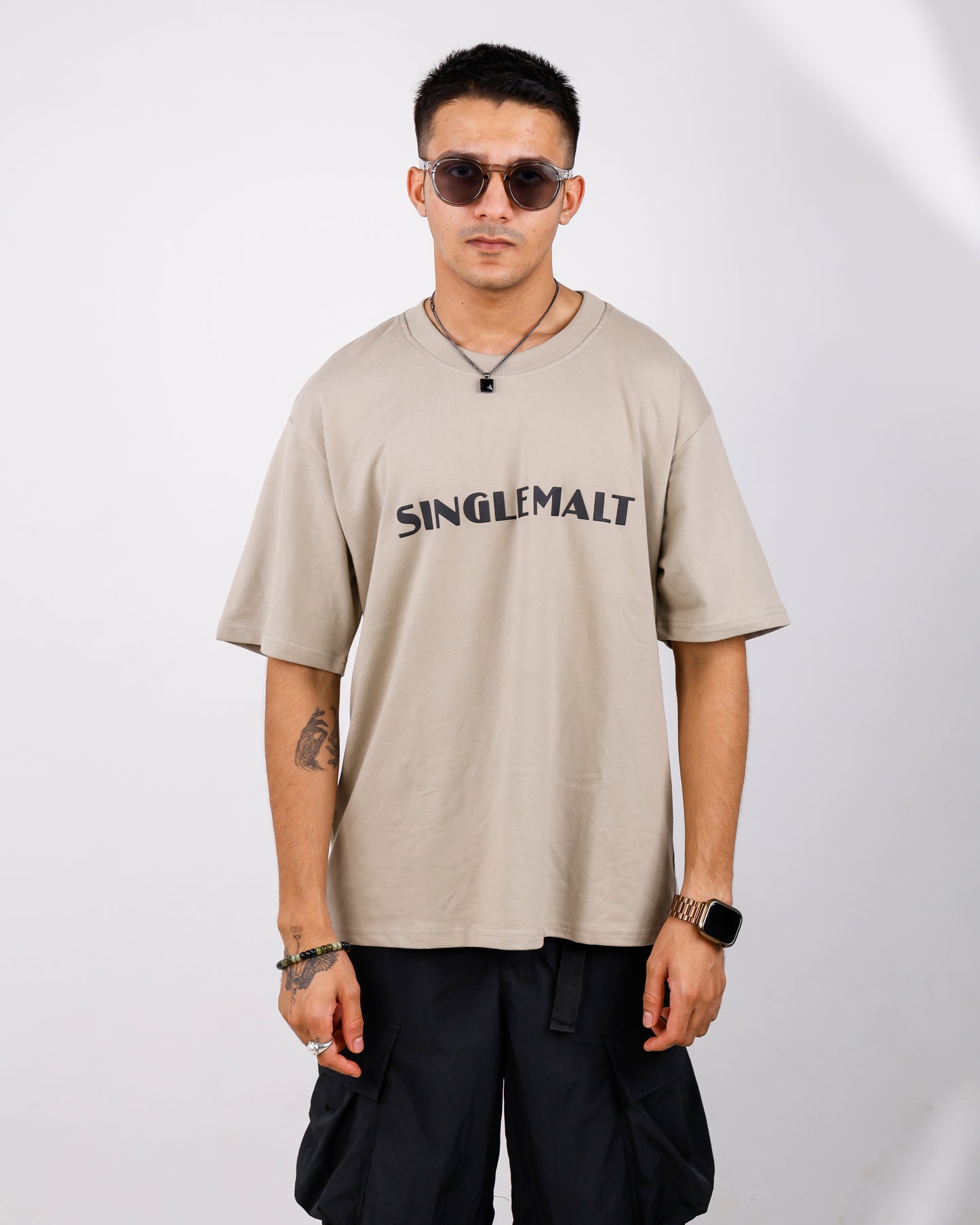 Oversized Warm Grey Tshirt - Bulb