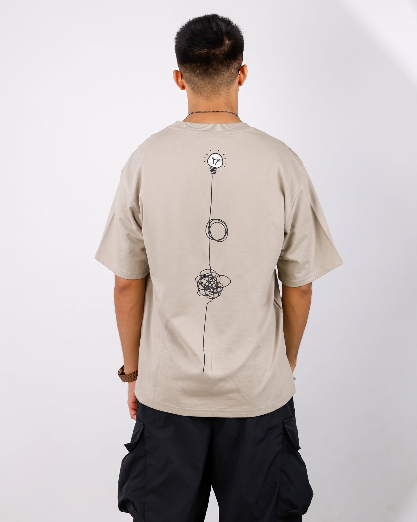 Oversized Warm Grey Tshirt - Bulb