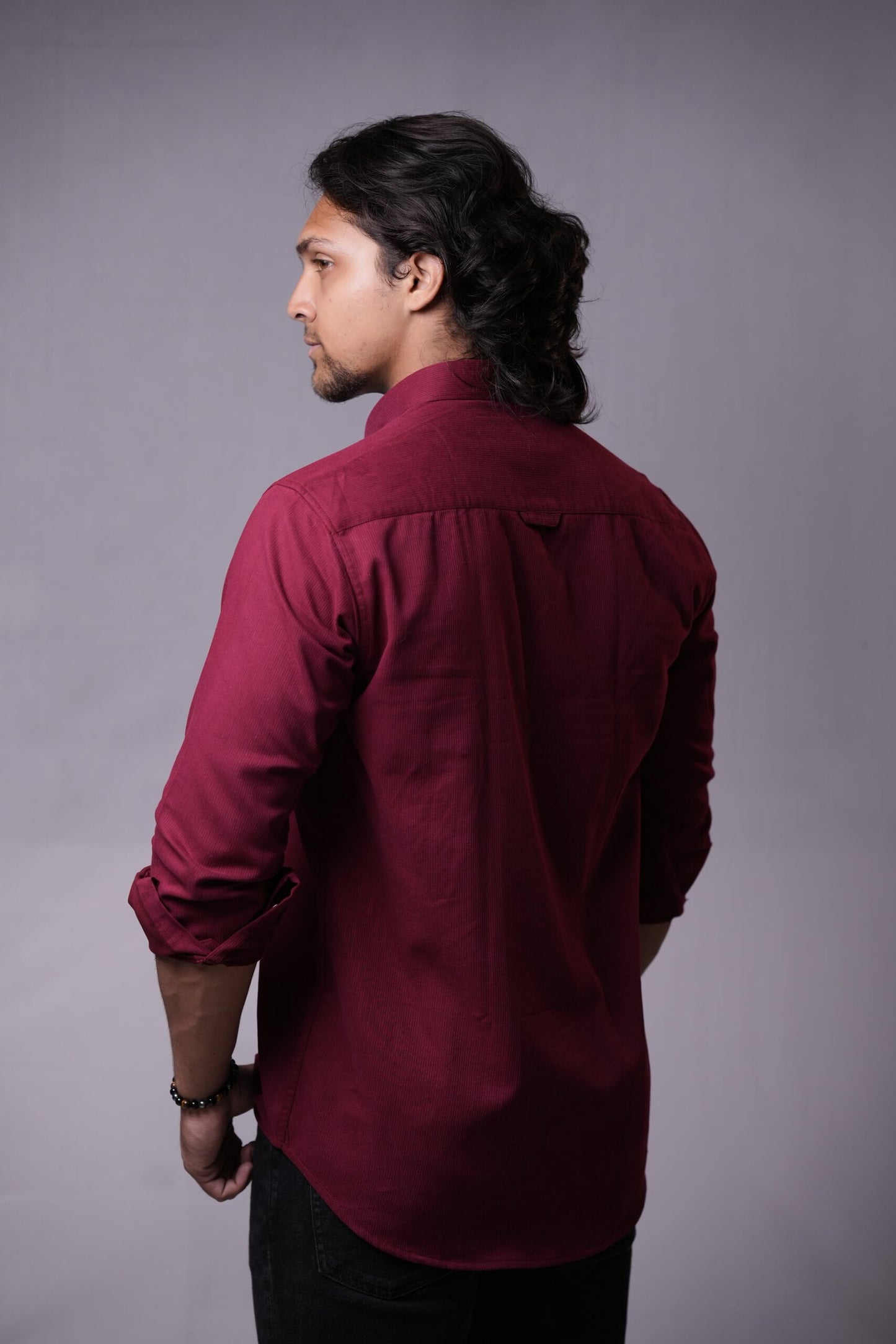 Maroon Corduroy Twin Pocket