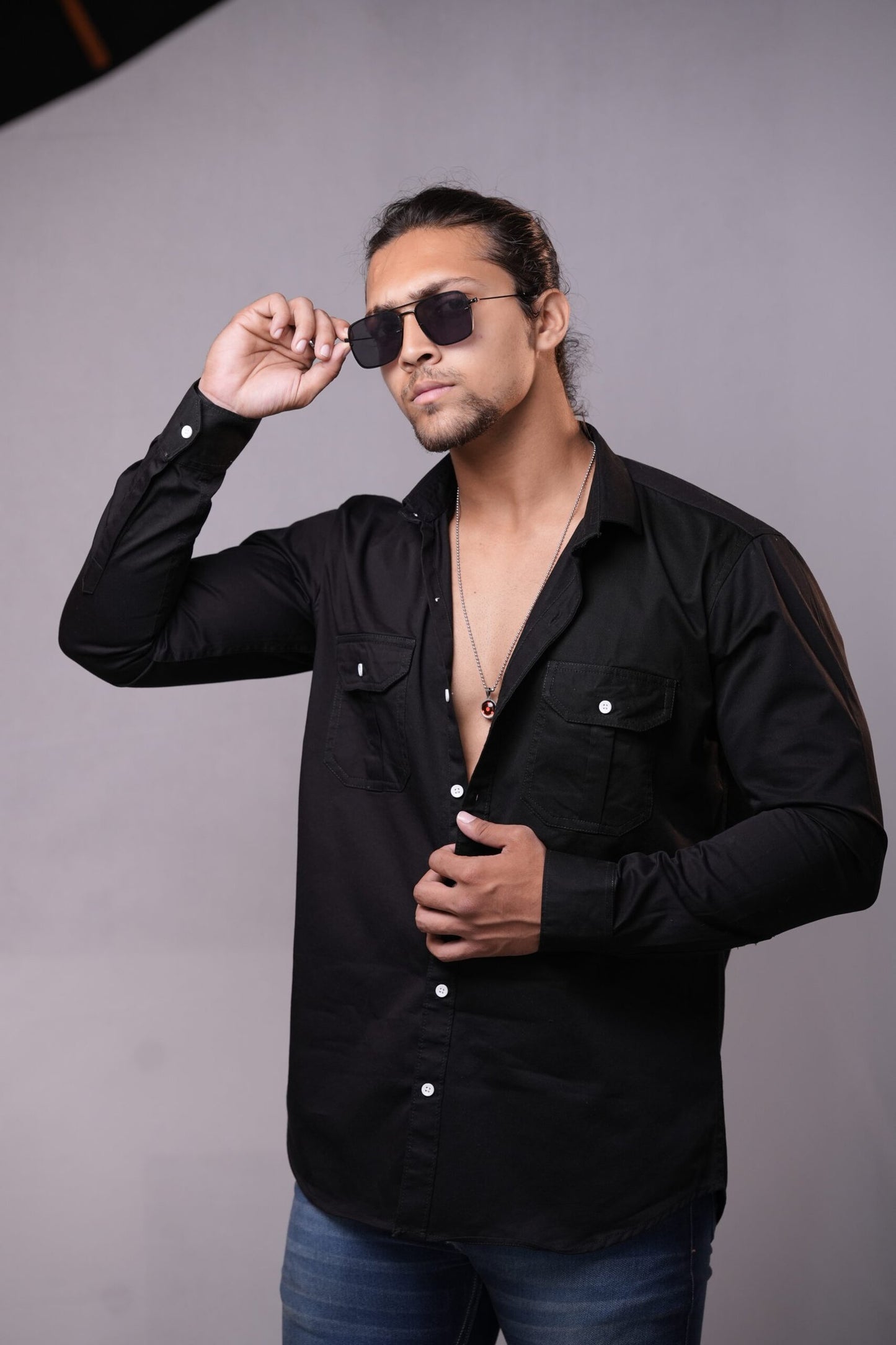 Black Heavy Duty Cotton Twin Pocket
