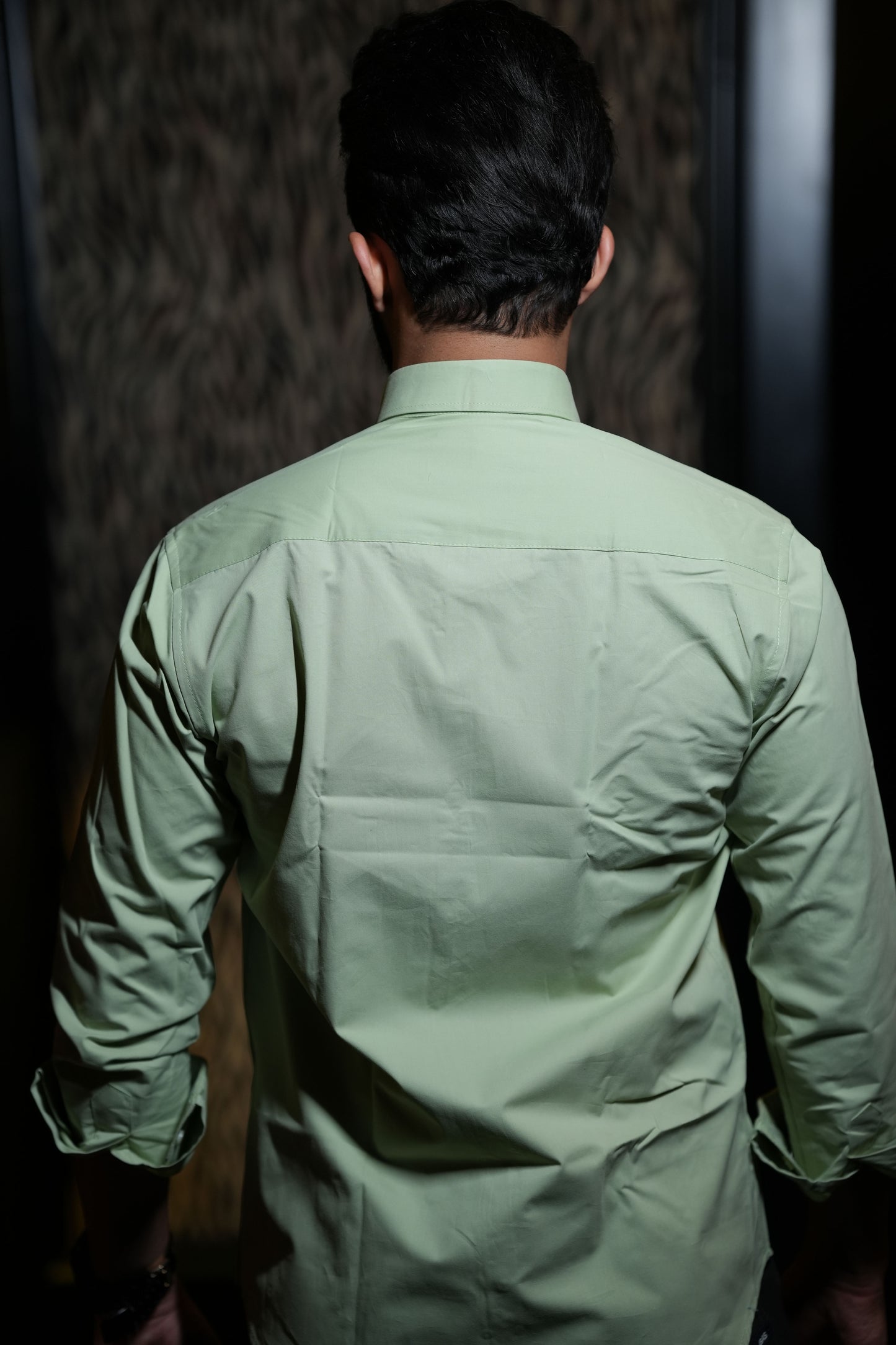 Solid Light Green Formal-Casual Shirt