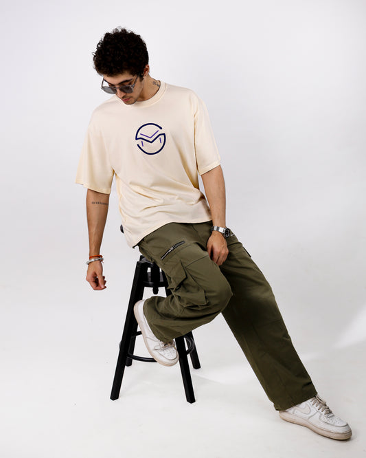 Oversized Beige Tshirt - Chaos Coordinator