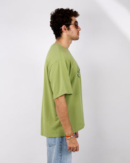 Oversized Sprout Green Tshirt - Invite Chaos Invite Change
