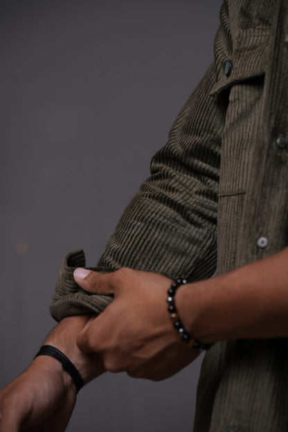 Green Corduroy Twin Pocket