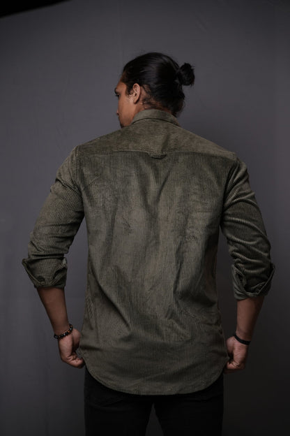 Green Corduroy Twin Pocket