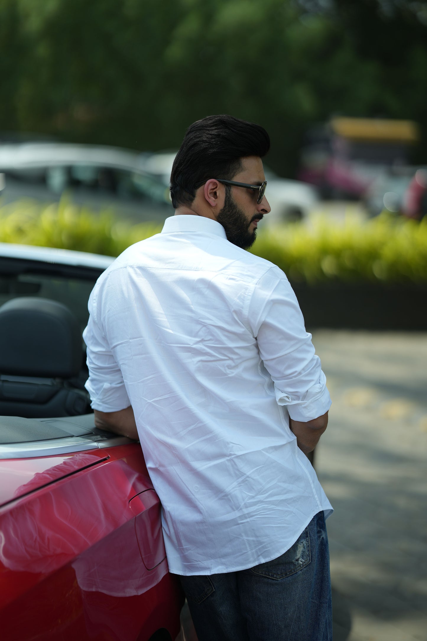 Mild Satin Textured Cotton Shirt